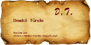 Demkó Tünde névjegykártya